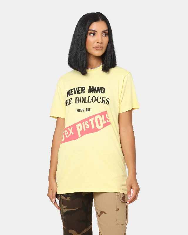 Sex Pistols Never Mind The Bollocks T-Shirt Yellow Zippered Buttoned Snapped