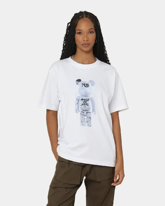 Medicom Toy Nas X Applebum Be@r T-Shirt White Mesh Canvas Denim