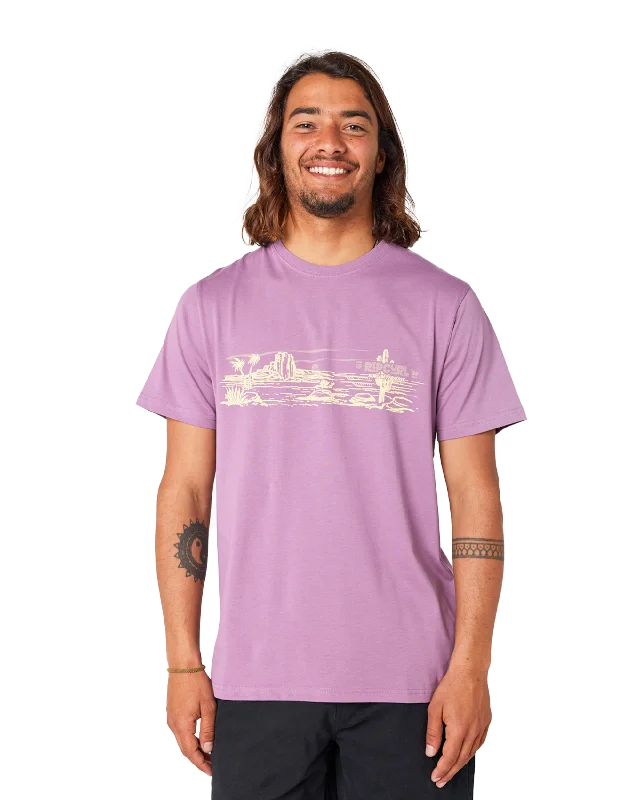 Paradise Land T-Shirt in Dusty Purple Fashionable Trendy Casual