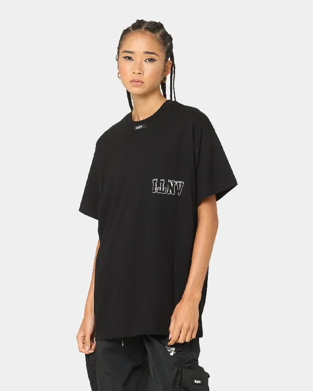 The Anti Order Truancy T-Shirt Black/White Print Jacquard Patchwork