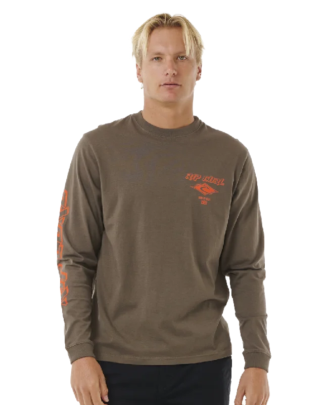 Fade Out Icon Long Sleeve T-Shirt in Rock Fashionable Trendy Casual