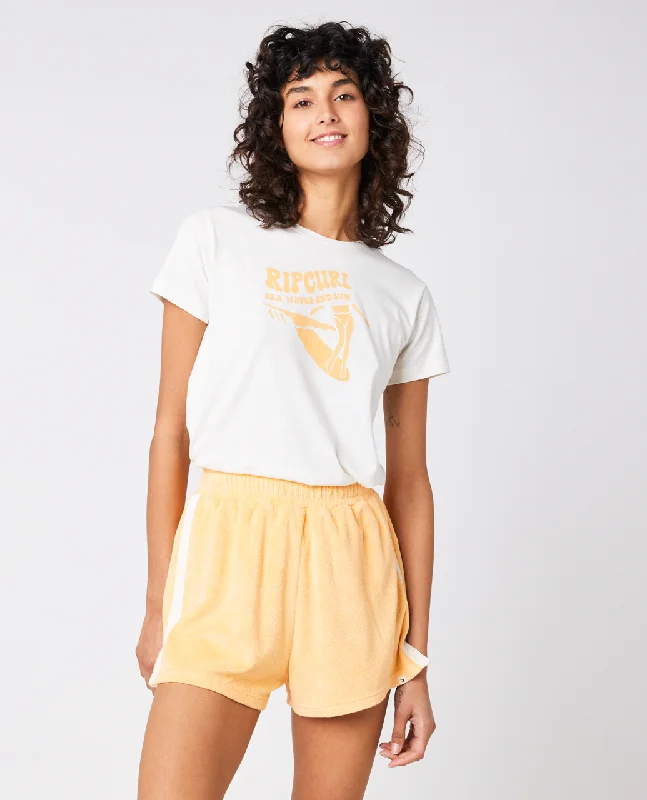 Re-Entry T-Shirt in Bone Oversized T-Shirt Spandex breathable