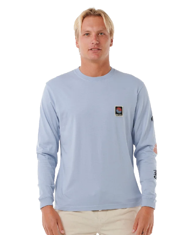 SWC Breaker Long Sleeve T-Shirt in Spray Blue Fashionable Trendy Casual