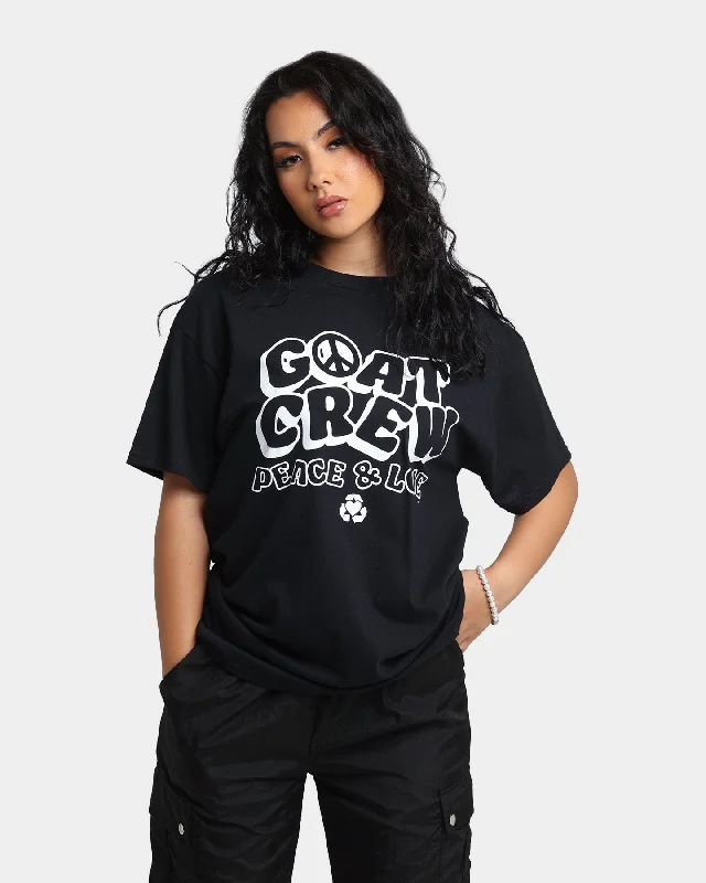 Goat Crew Increase Peace T-Shirt Black Striped Floral Plaid