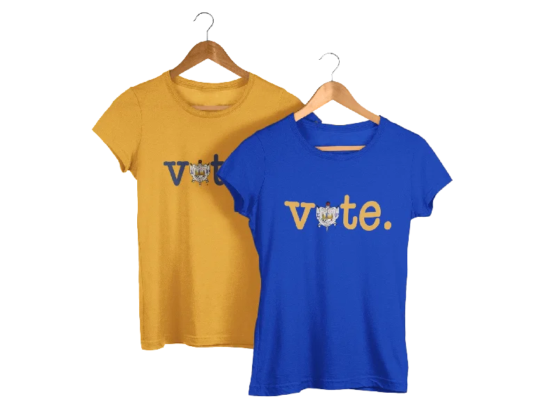 Vote - Sigma Gamma Rho Shirt | Sigma Gamma Rho Vote Tshirt Hooded Caped Shawl Collar