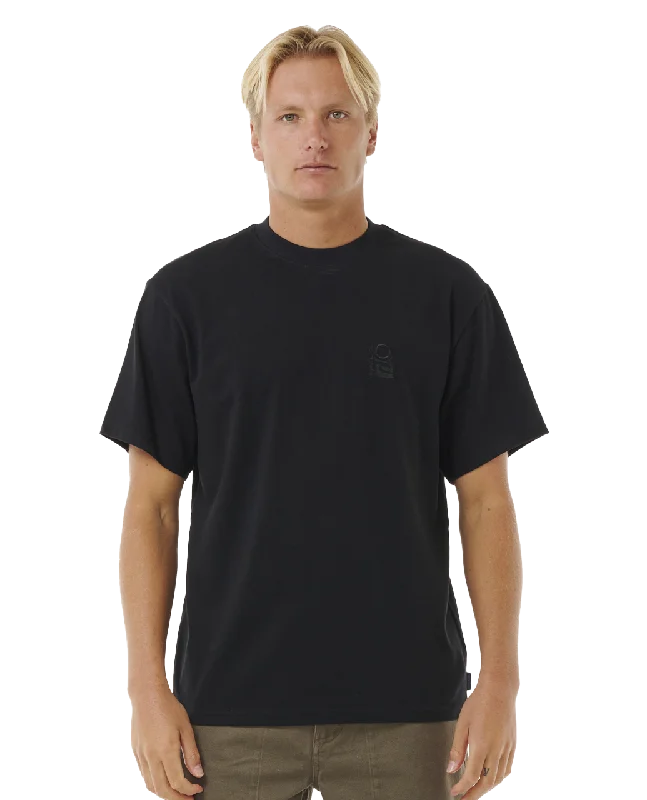 Search Embroidery T-Shirt in Black Elegant Classic Vintage