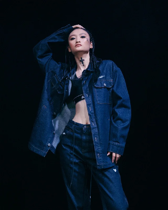 The Anti Order Oversized Denim Shirt Dark Indigo Modern Contemporary Chic