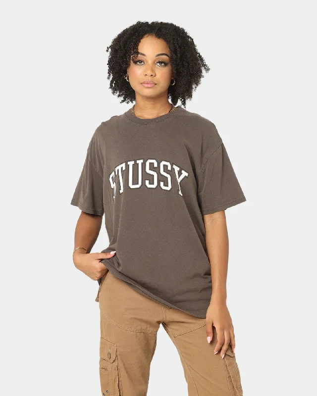 Stussy Collegiate Arch T-Shirt Brown Pigment Layered Multi-layer Single Layer