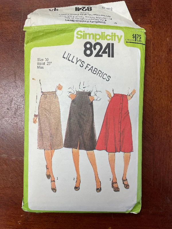 1977 Simplicity 8241 Sewing Pattern - Skirt denim skirt classic