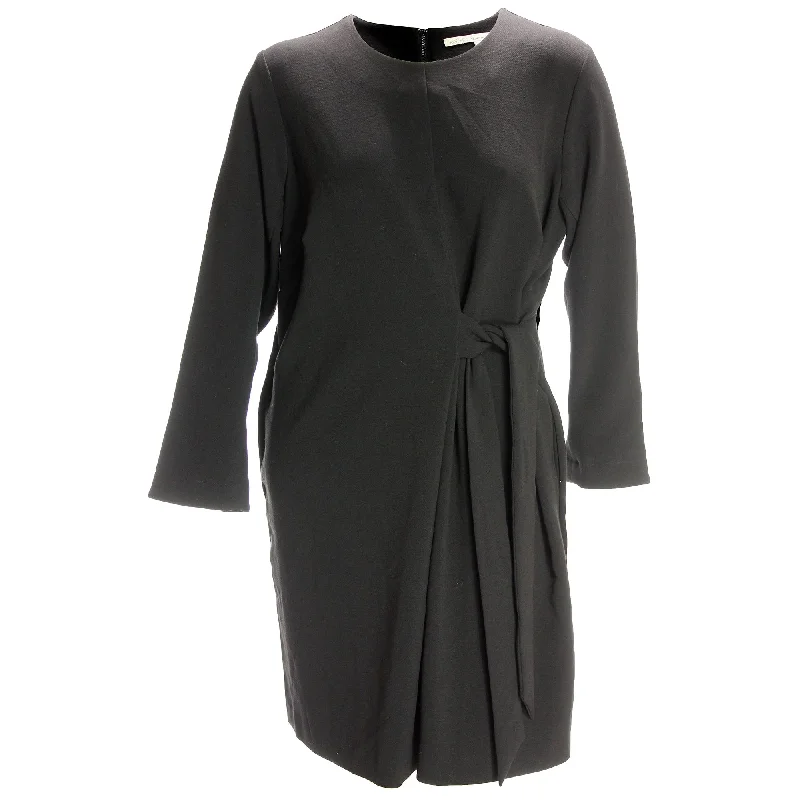 Rachel Roy Black Long Sleeve Tie Front Dress Plus Size Tunics Corduroy durable