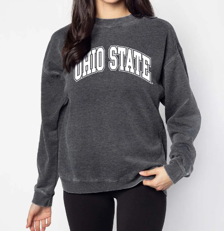 OHIO STATE ARCHED LOGO CAMPUS CREW SWEATSHIRT Hoodie with Print Artistic Unique