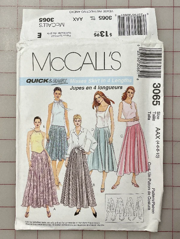 SALE 2000 McCall's 3065 Pattern - Skirt FACTORY FOLDED vintage skirt charm