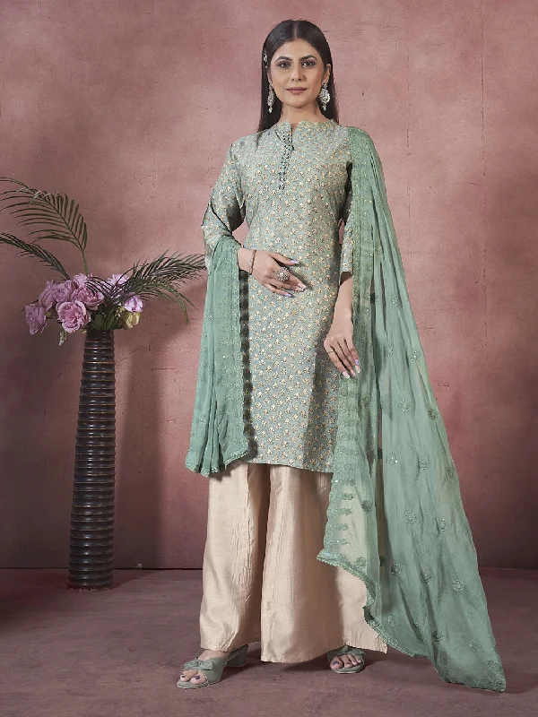 Pista Attractive Looking Readymade Pant Suit With Designer Embroidery Work Formal Slim Pants