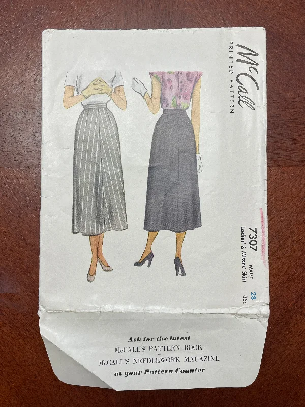 1948 McCall 7307 Pattern - Skirts corduroy skirt cozy