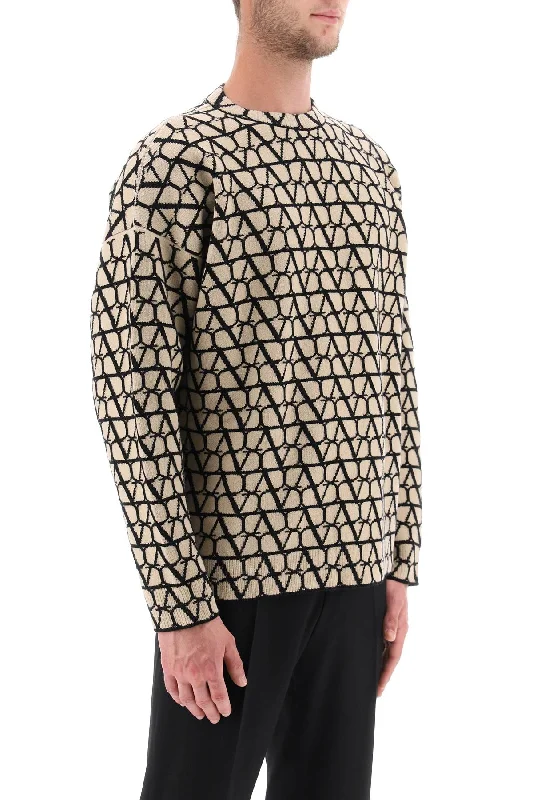 Valentino Garavani Toile Iconographe Wool Sweater Wool Fabric Cashmere Fabric Tweed Fabric