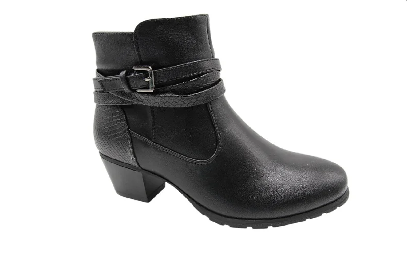 Womens Grosby Matilda Shoes Black Dress Winter Comfort Boots Tunics Long Elegant