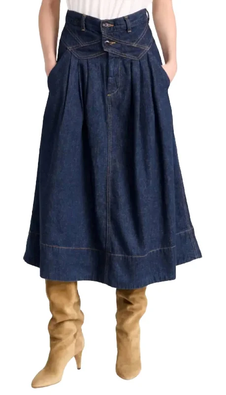 The Field Skirt In Rinsw denim skirt classic