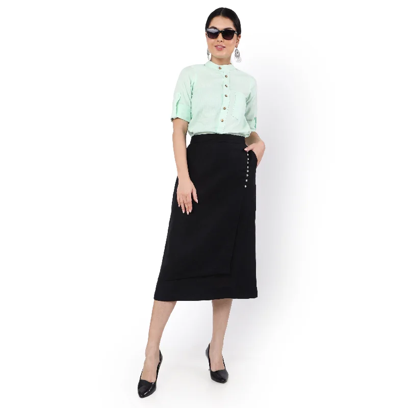 Hemp A-Line Black Skirt tulle skirt dreamy