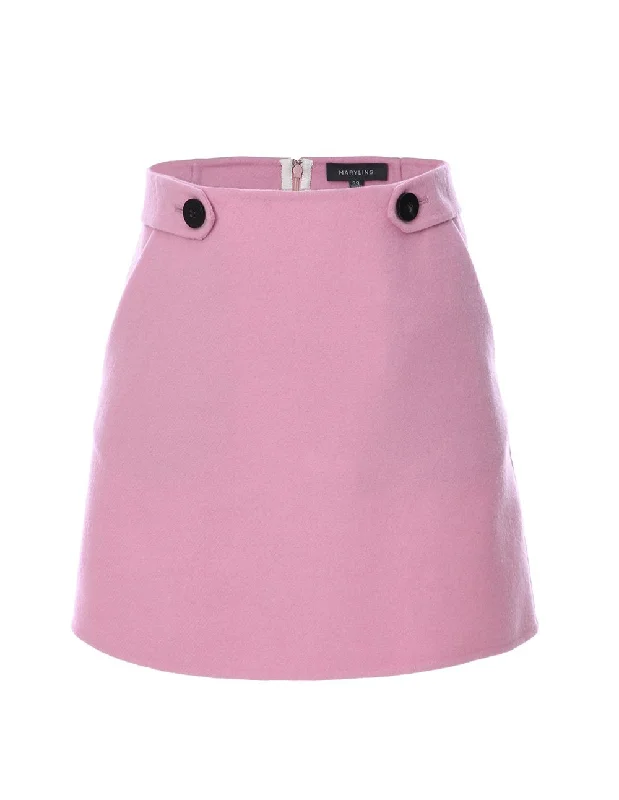 MARYLING Button Design Slim Fit Mini Skirt relaxed fit skirt