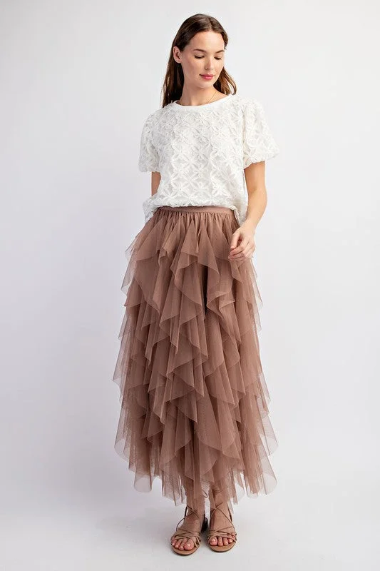 Tulle Temptation Skirt linen skirt natural