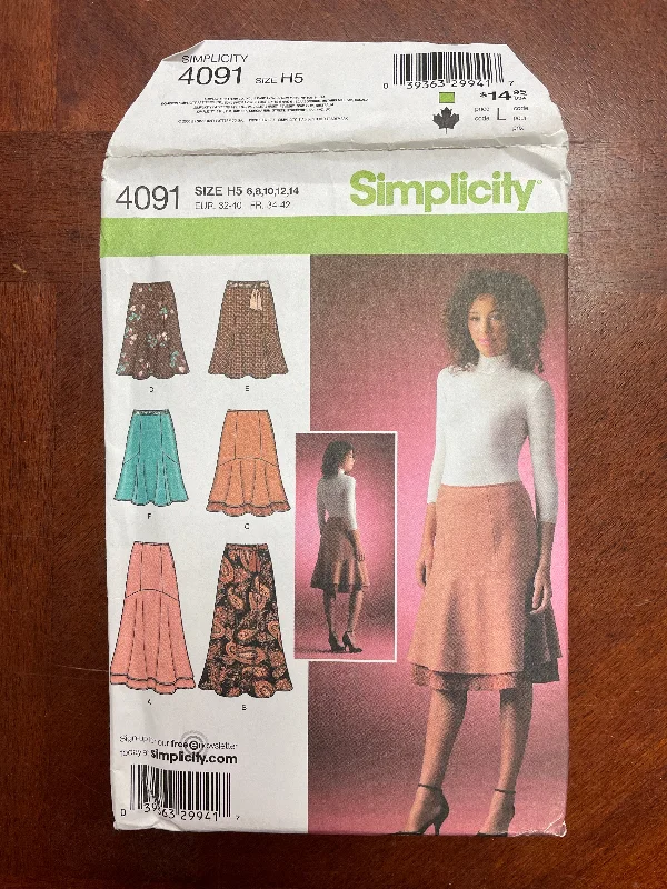 2006 Simplicity 4091 Pattern - Skirt denim skirt stylish