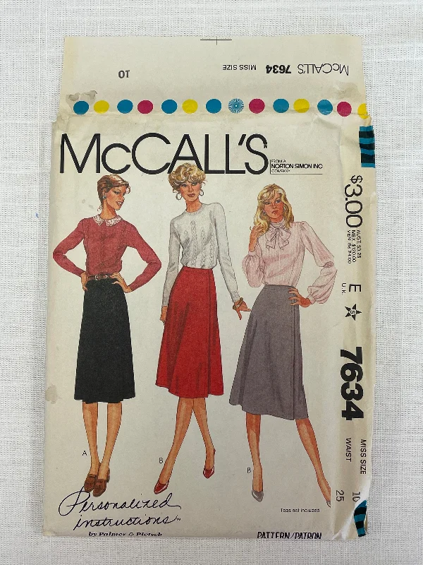 SALE 1981 McCall's 7634 Sewing Pattern - Wrap Skirt FACTORY FOLDED maxi skirt elegant