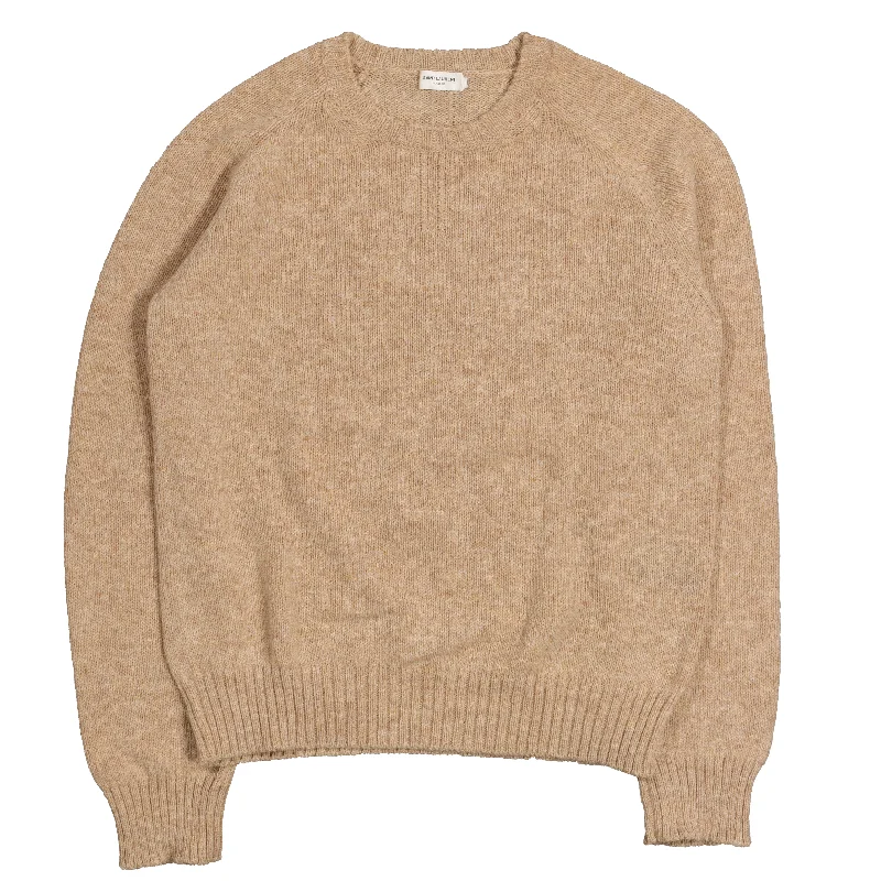 Wool Crewneck Sweater Cable Knit Ribbed Knit Lace Knit