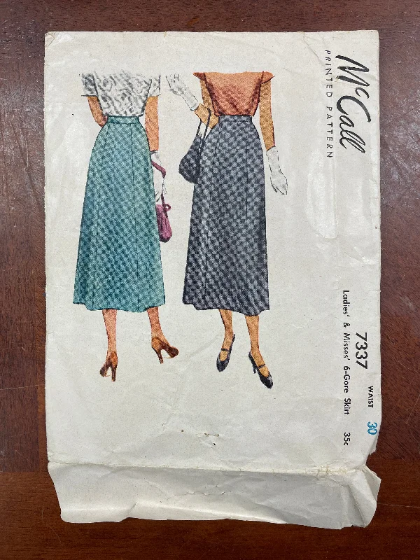 1948 McCall 5703 Pattern - 6-Gore Skirt chiffon skirt flowing