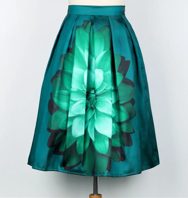 Green Women Skirts