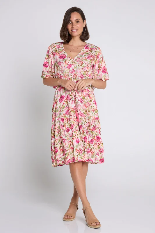 Kigali Petite Dress - Pink Tunics Stylish modern