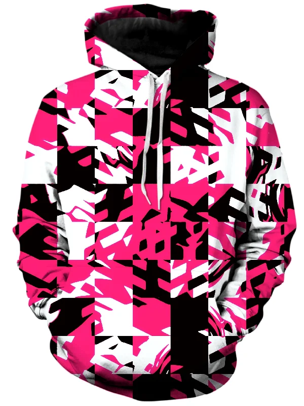 Pink Digital Unisex Hoodie Hoodie with Embroidery Detailed Premium