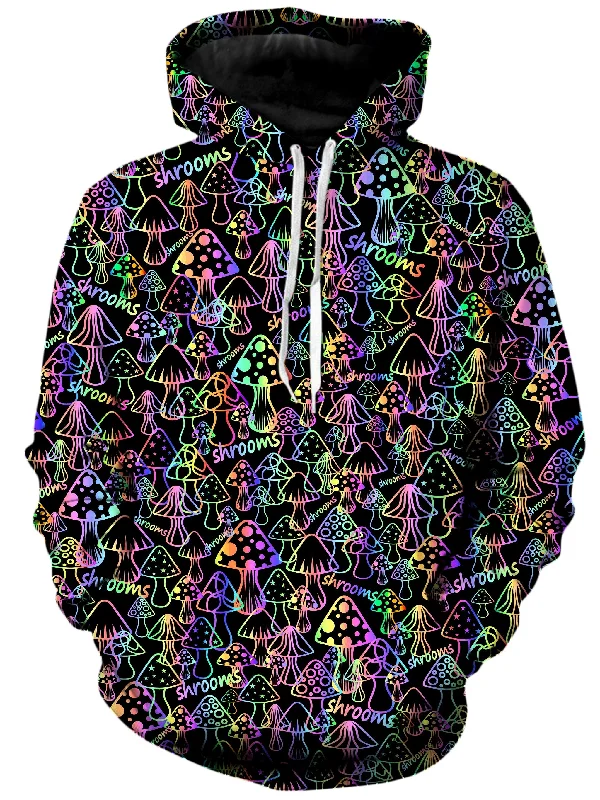 Psychedelic Shrooms Unisex Hoodie Hoodie with Zipper Placket Modern Functional