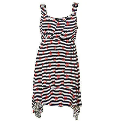 Style & Co Multi Color Print Sleeveless Knit Dress Tunics Modern contemporary