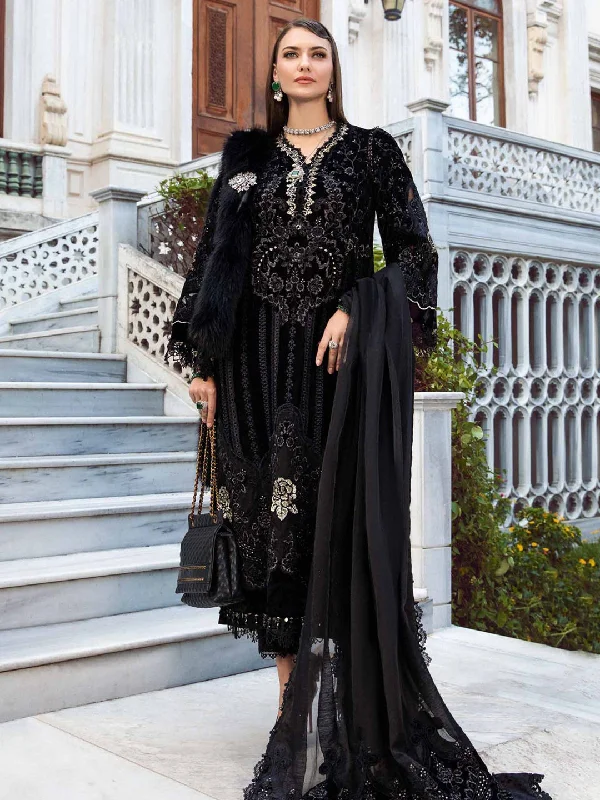 Black Designer Semi-Stitched Pant Suit With Embroidery Work Comfortable Maternity Pants