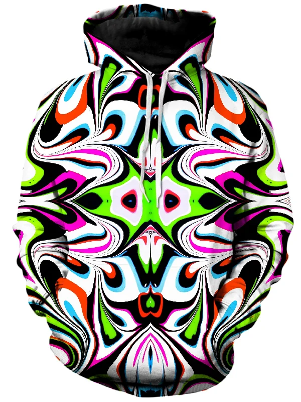 Neon Zebra Portal Unisex Hoodie Hoodie with Sequins Glamorous Eye-catching