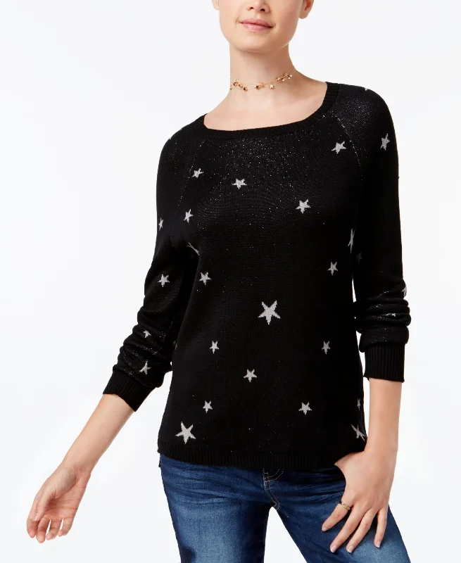 Ultra Flirt Juniors Star Print Sweater Soft Cozy Warm