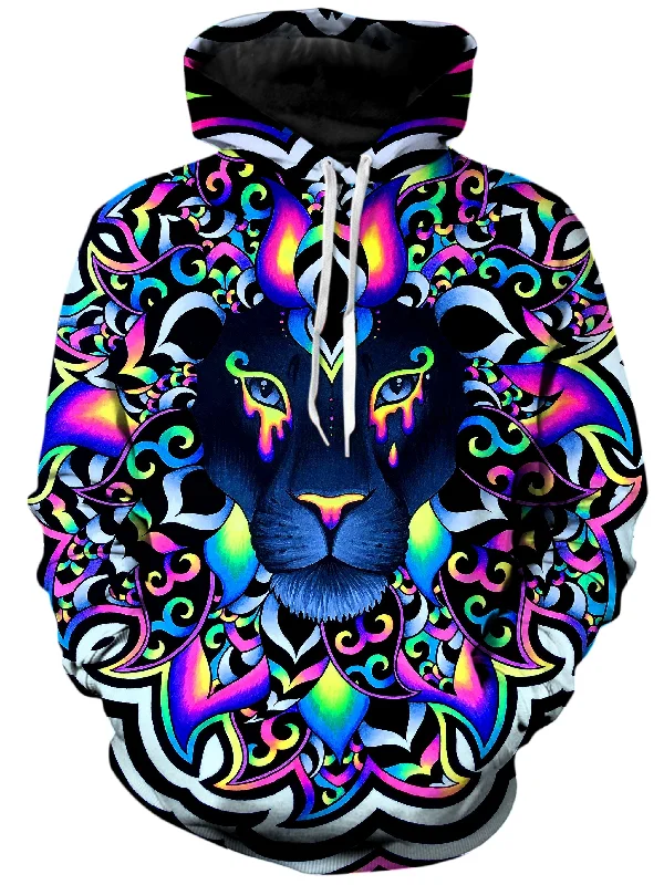 Electric Lion Unisex Hoodie Hoodie with Applique Textured Unique