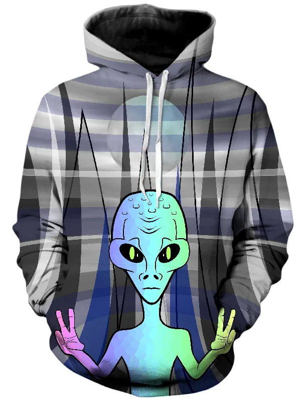 Alien Arrival Unisex Hoodie Hoodie with Strings Custom Fit Adjustable