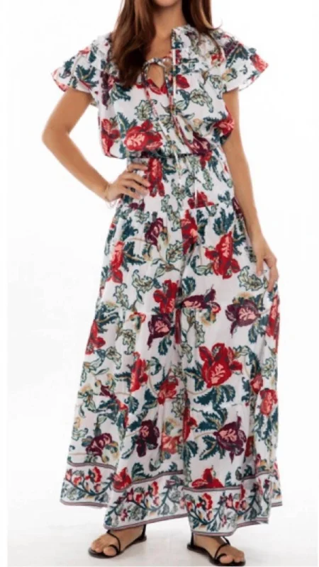 Isabel Maxi Skirt In Holiday Flowers cotton skirt soft