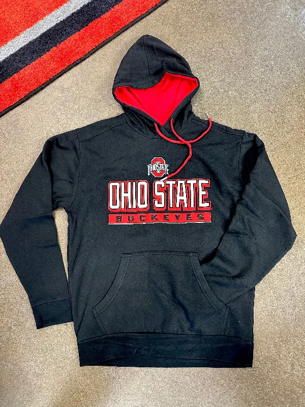 OHIO STATE BUCKEYE HOODED SWEATSHIRT WITH POCKETS Hoodie with Lining Warm Insulated