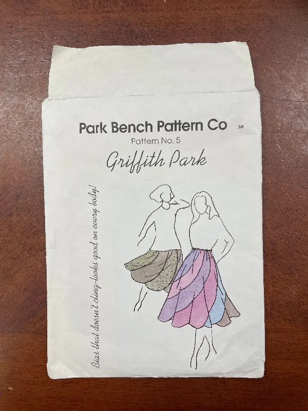 1995 Park Bench Pattern Co. 5 Pattern - Bias Skirt FACTORY FOLDED denim skirt durable