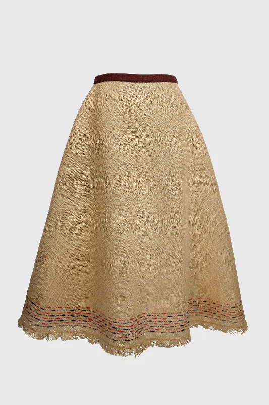 Clay Midi Skirt - Jute Canvas denim skirt classic