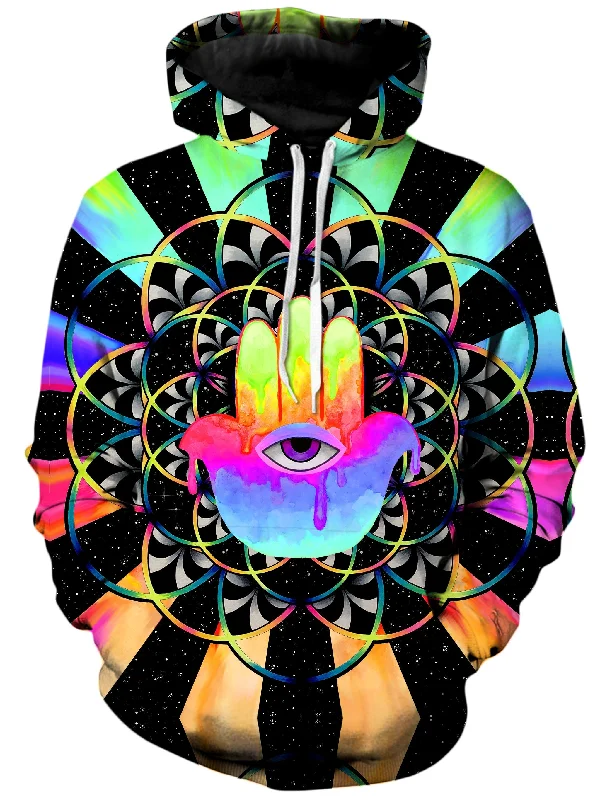 Psy Hamsa Unisex Hoodie Hoodie with Cropped Fit Short Trendy