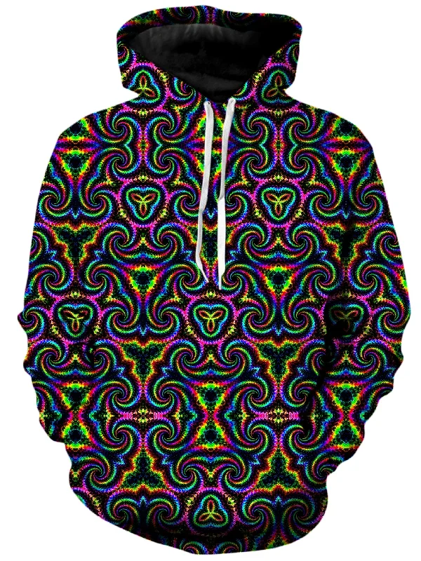 Kaleidoscope Flow Unisex Hoodie Hoodie with Back Slit Movement Comfort