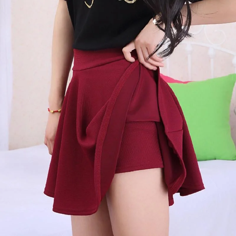 Woman Shorts Skirt Fashion High Waist Office Lady Skirts Female Elastic Mini Skirt Women Skirt SK004 wool skirt thick