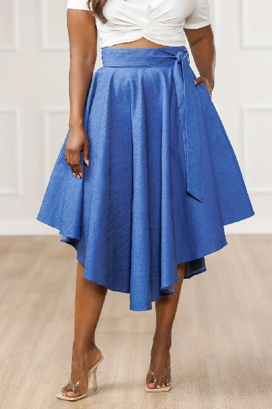 FINAL SALE - Evy High-Low Hem Skirt asymmetrical skirt cut