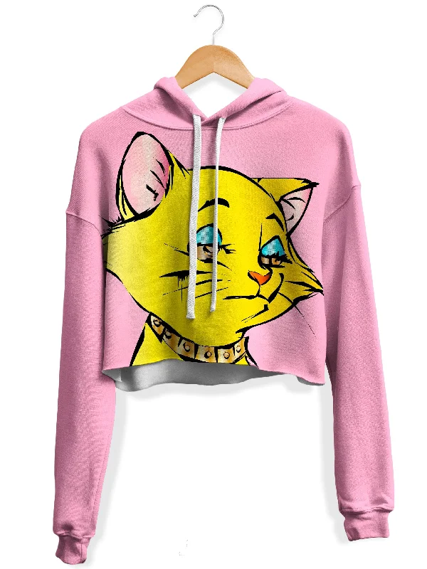 Yellowcat Fleece Crop Hoodie Hoodie with Pattern Geometric Abstract