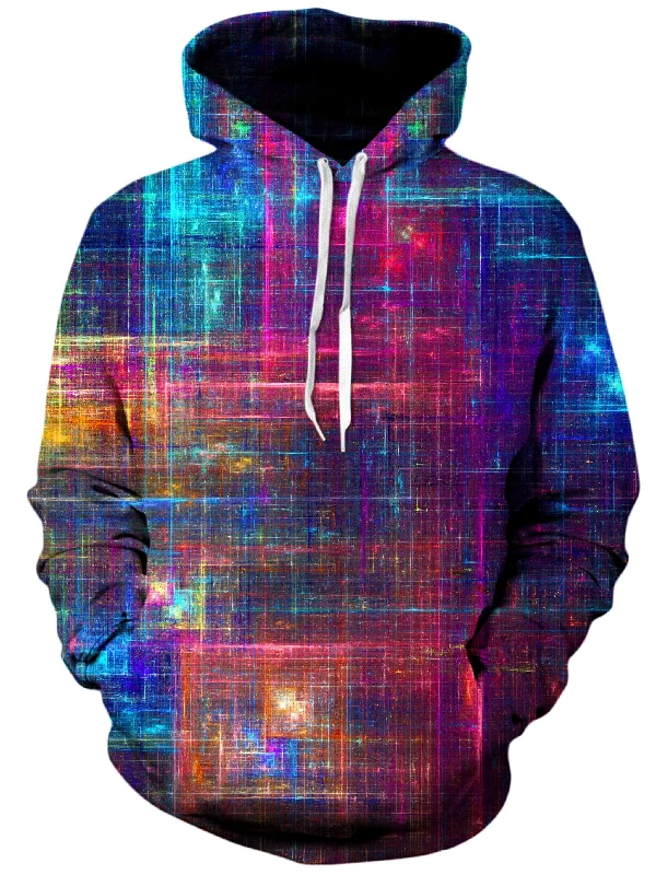 Psychedelic Matrix Rainbow Unisex Hoodie Hoodie with Bell Sleeves Flared Feminine