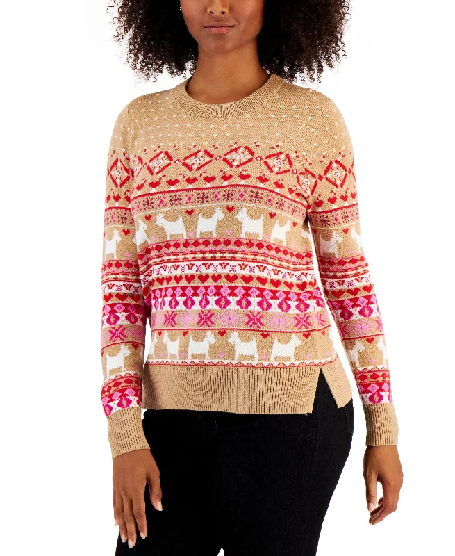 Women's Fair Isle Sweater Elegant Classic Vintage