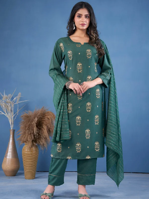 Mehendi Designer Readymade Art Silk Pant Suit With Embroidery Work Soft Wool Pants